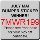 Bumper Sticker Winner